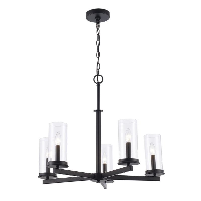 Carter 5-Light 27" Chandelier in Black