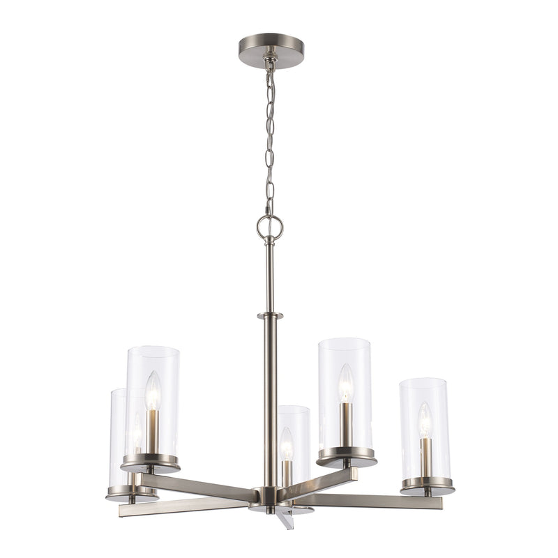 Carter 5-Light 27" Chandelier in Brushed Nickel
