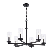 Carter 6-Light 32.25" Chandelier in Black