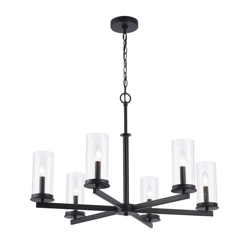 Carter 6-Light 32.25" Chandelier in Black