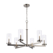 Carter 6-Light 32.25" Chandelier in Brushed Nickel