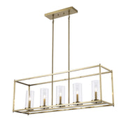 Carter 5-Light 41.5" Linear Pendant in Antique Gold