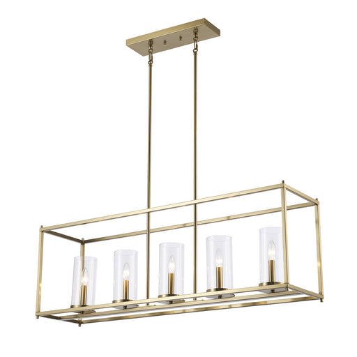 Carter 5-Light 41.5" Linear Pendant in Antique Gold