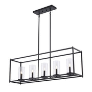Carter 5-Light 41.5" Linear Pendant in Black