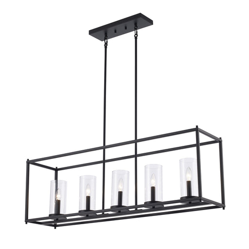 Carter 5-Light 41.5" Linear Pendant in Black