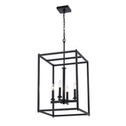 Carter 4-Light 16" Lantern Pendant in Black