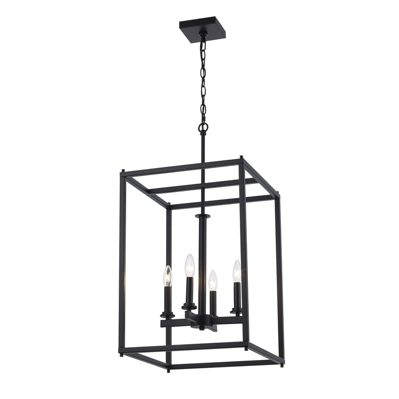 Carter 4-Light 16" Lantern Pendant in Black