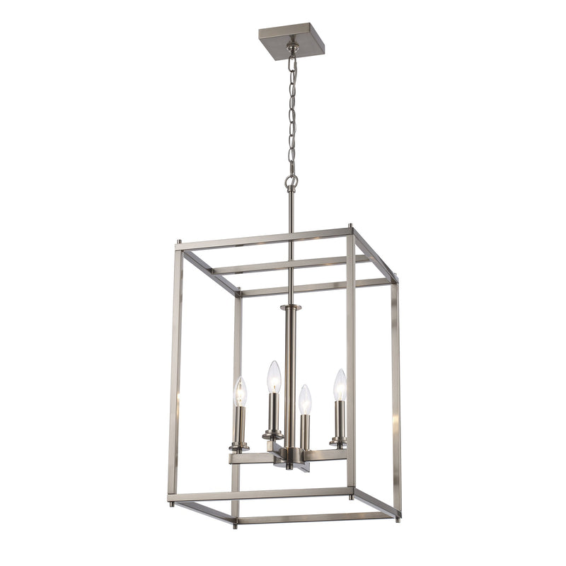 Carter 4-Light 16" Lantern Pendant in Brushed Nickel