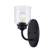 Zoe 1-Light 10.5" Bath Sconce in Black