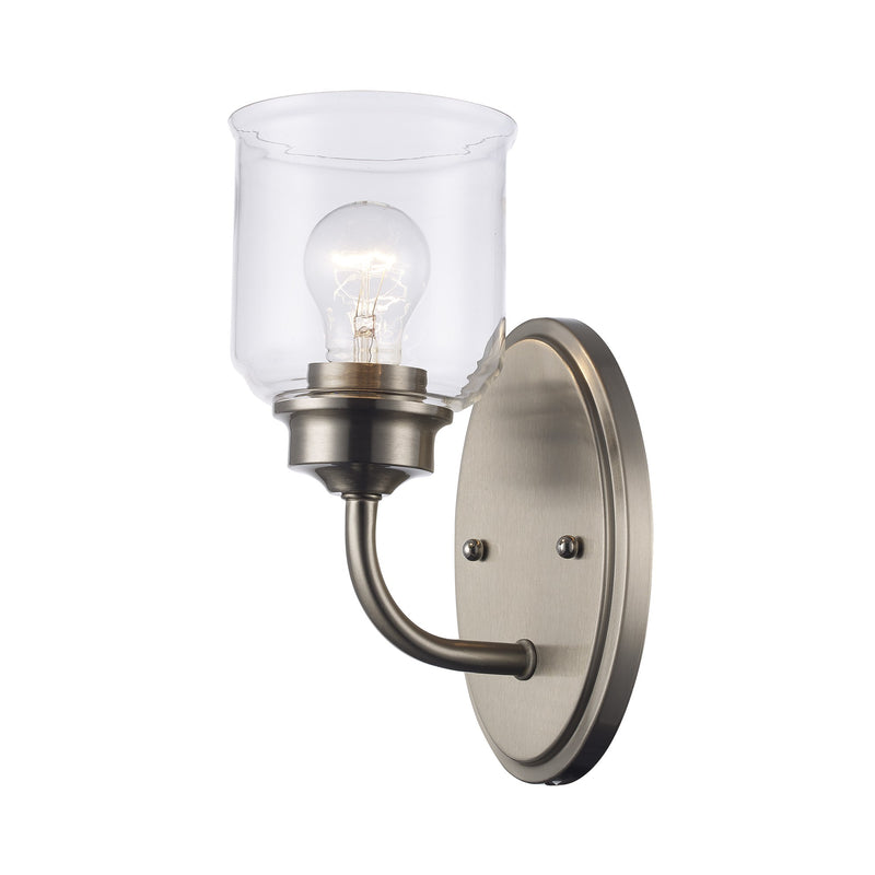 Zoe 1-Light 10.5" Bath Sconce in Brushed Nickel