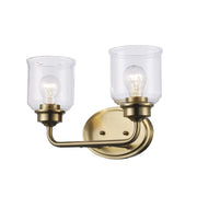 Zoe 2-Light 14.75" Vanity Light in Antique Gold