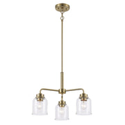 Zoe 3-Light 20" Chandelier in Antique Gold