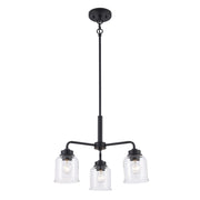 Zoe 3-Light 20" Chandelier in Black