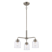 Zoe 3-Light 20" Chandelier in Brushed Nickel