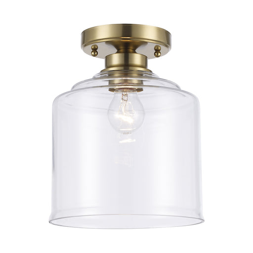Zoe 9" Flush Mount in Antique Gold