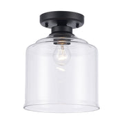 Zoe 9" Flush Mount in Black