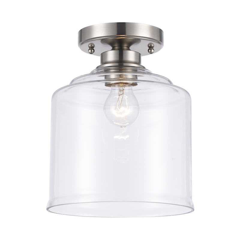 Zoe 9" Flush Mount in Brushed Nickel