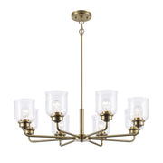 Zoe 8-Light 32" Chandelier in Antique Gold