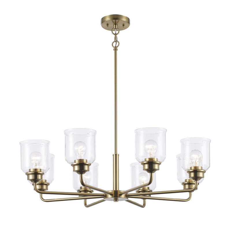 Zoe 8-Light 32" Chandelier in Antique Gold