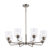 Zoe 8-Light 32" Chandelier in Brushed Nickel