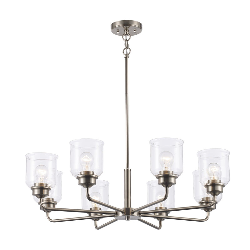 Zoe 8-Light 32" Chandelier in Brushed Nickel