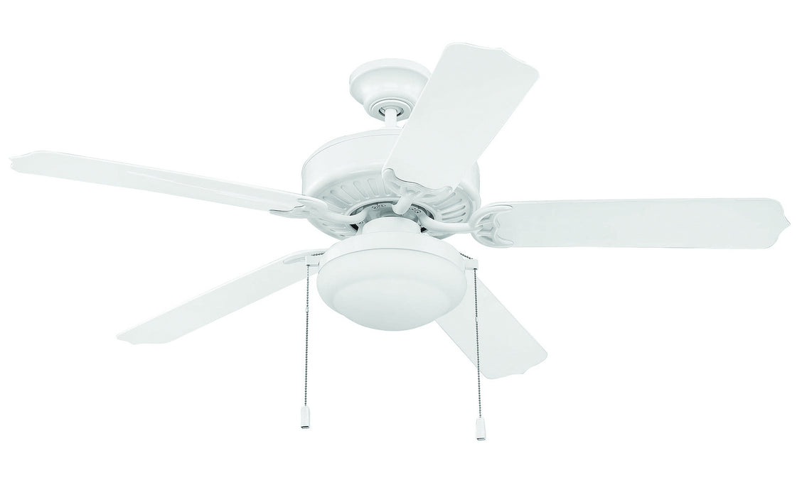 Enduro 2-Light Ceiling Fan in White with [PC1] White Blades