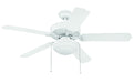 Enduro 2-Light Ceiling Fan in White with [PC1] White Blades