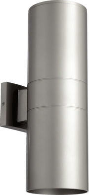 Cylinder 17" 2 Light Outdoor Wall Light in Graphite
