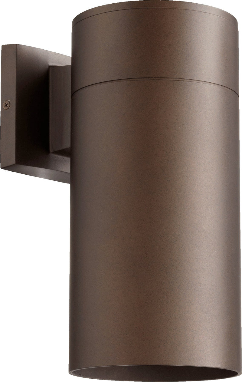 Cylinder 12" 1 Light Outdoor Wall Light in Oiled Bronze
