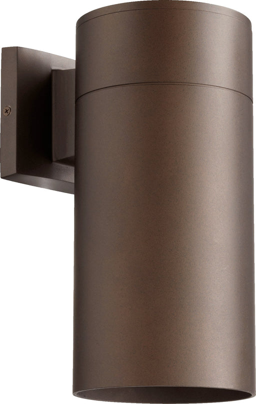 Cylinder 12" 1 Light Outdoor Wall Light in Oiled Bronze