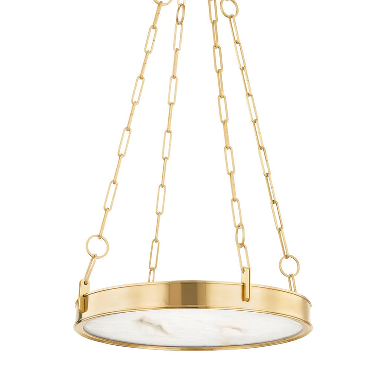 Kirby 20" Chandelier in Aged Brass