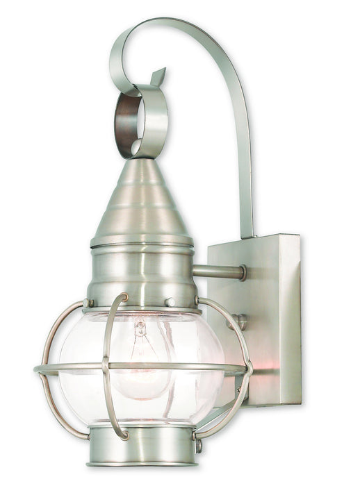 Newburyport 1 Light Wall Lantern in Brushed Nickel