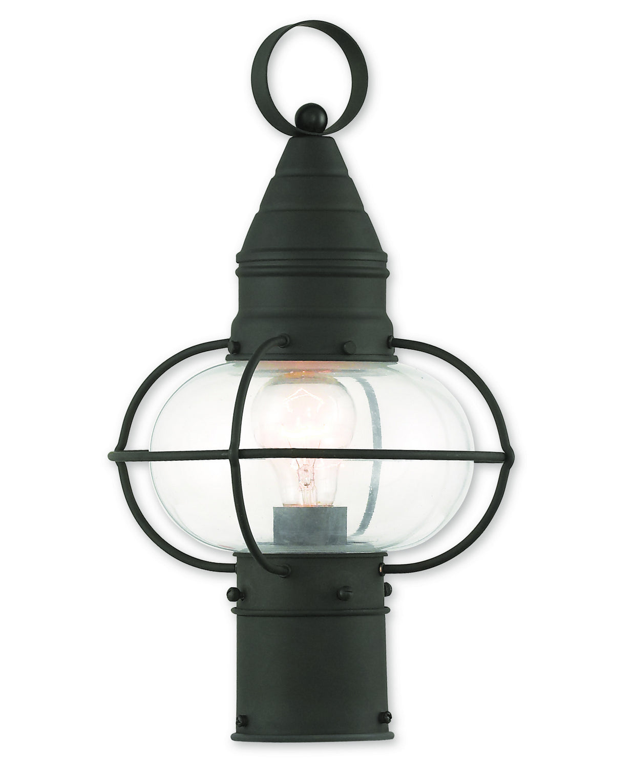 Newburyport 1 Light Post Lantern in Black