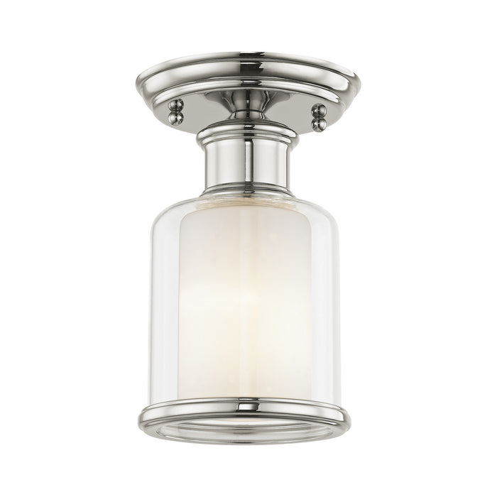 Middlebush 1 Light Ceiling Mount in Polished Nickel