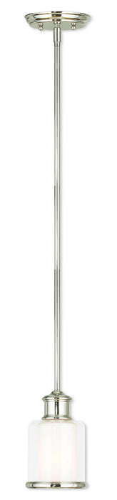 Middlebush 1 Light Mini Pendant in Polished Nickel
