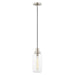 Art Glass Mini Pendants 1 Light Mini Pendant in Brushed Nickel
