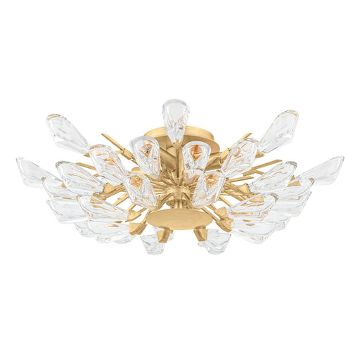 Tulip 4-Light Semi-Flush Mount in Gold Leaf