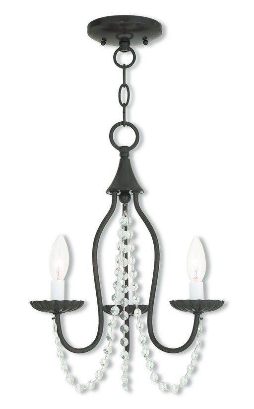 Alessia 3 Light Mini Chandelier in English Bronze