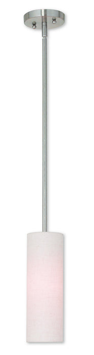 Meridian 1 Light Mini Pendant in Brushed Nickel