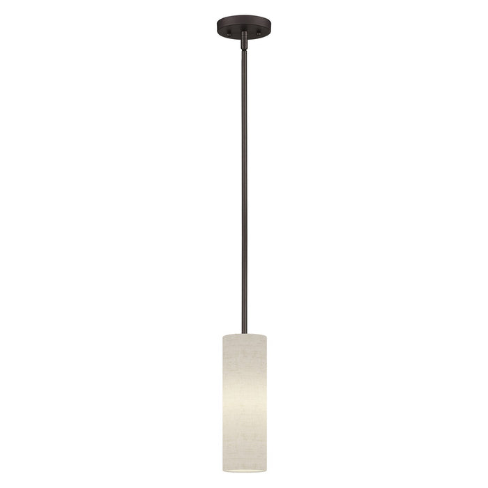 Meridian 1 Light Mini Pendant in English Bronze
