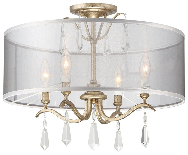 Laurel Estate 4-Light 20" Convertible Chandelier in Brio Gold