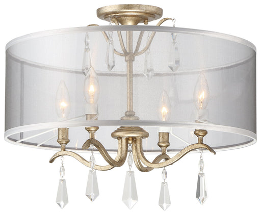 Laurel Estate 4-Light 20" Convertible Chandelier in Brio Gold