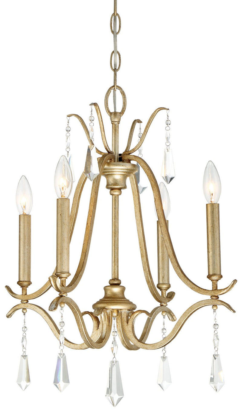 Laurel Estate 4-Light 18" Chandelier in Brio Gold
