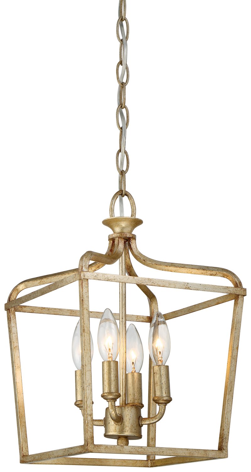 Laurel Estate 4-Light 10" Convertible Chandelier in Brio Gold