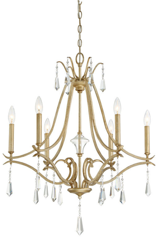 Laurel Estate 6-Light Chandelier in Brio Gold