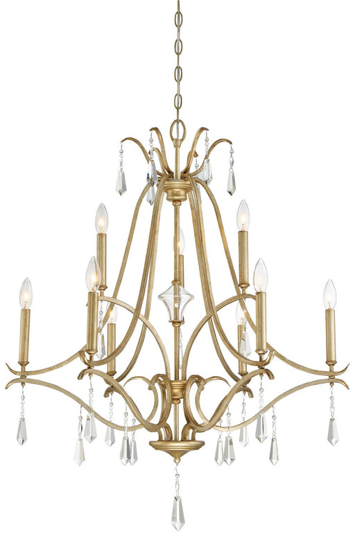 Laurel Estate 9-Light Chandelier in Brio Gold