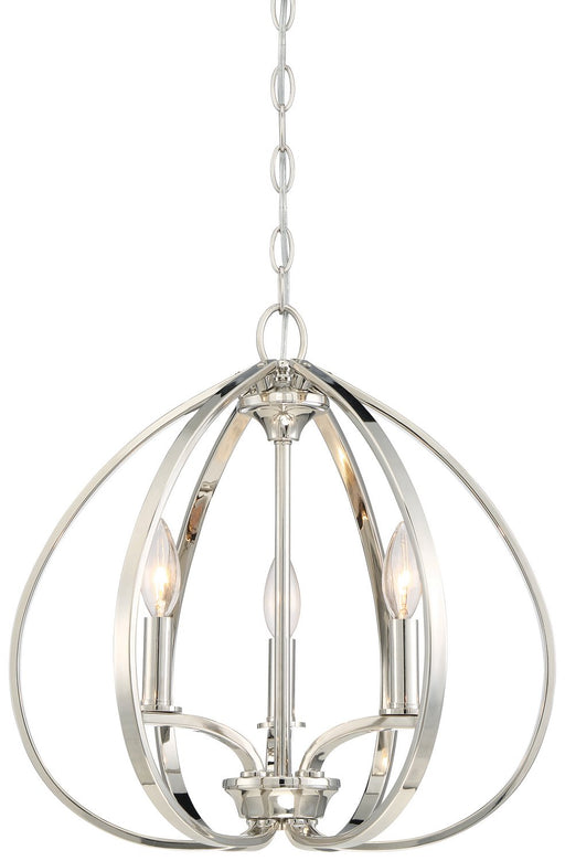 Tilbury 3-Light Chandelier in Polished Nickel