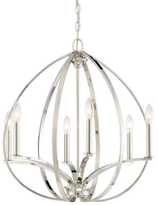 Tilbury 6-Light Chandelier in Polished Nickel