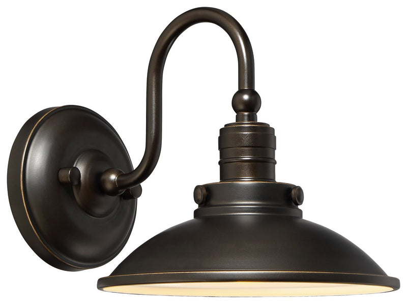Downtown Edison Outdoor Wall Sconce in Oil Rubbed Bronze w/Gold Highlights