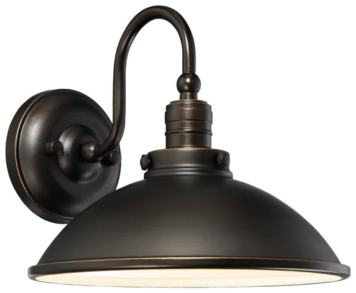Baytree Lane LED Outdoor Wall Sconce in Oil Rubbed Bronze w/Gold Highlights